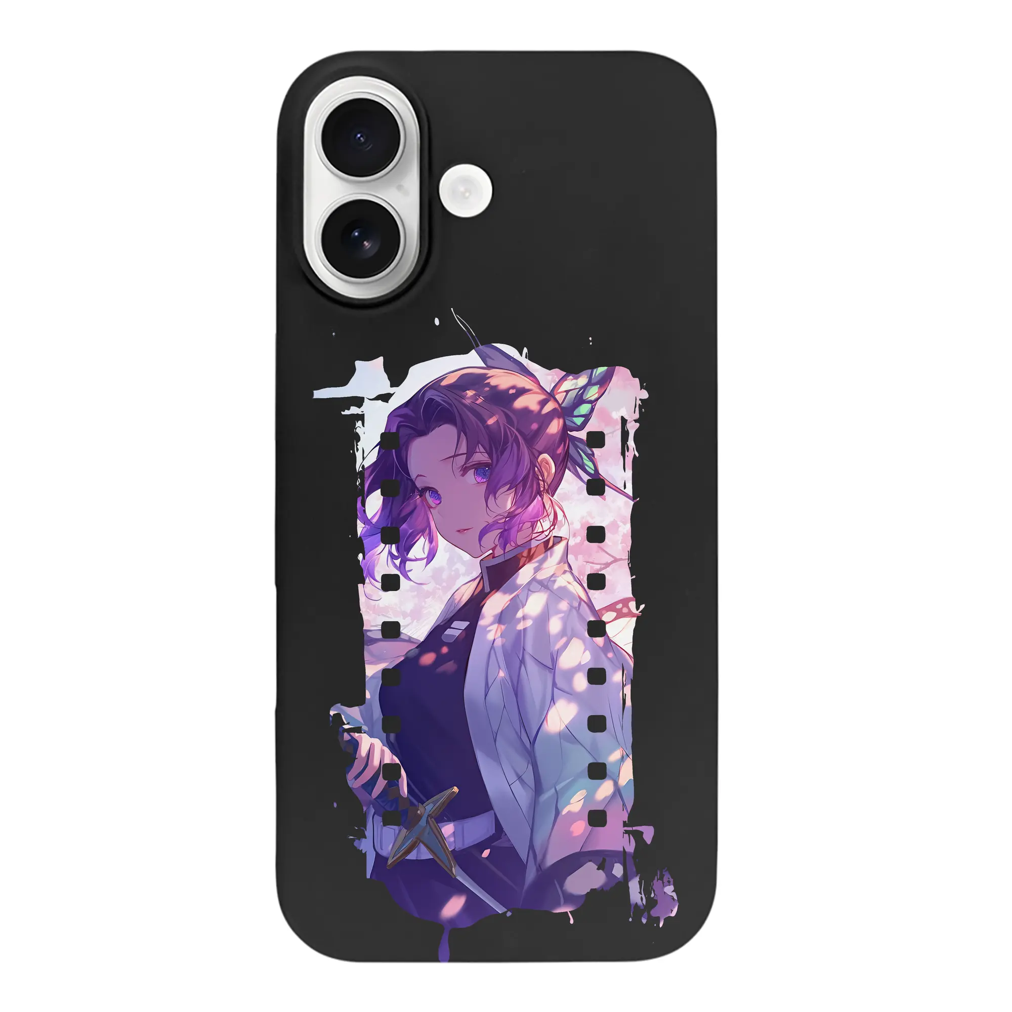 鬼滅の刃 グッズ,胡蝶 しのぶ - iPhone 17 シリーズ シリコンケース 薄型 耐衝撃 指紋防止 ソフトタッチカバー 精密フィット 傷防止 保護ケース iPhone 17/17 Air/17 Pro/17 Pro Max 対応